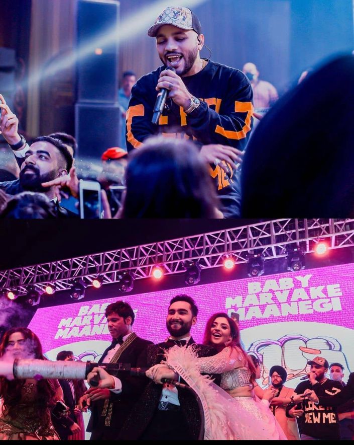The ring ceremony with live performance of Raftaar